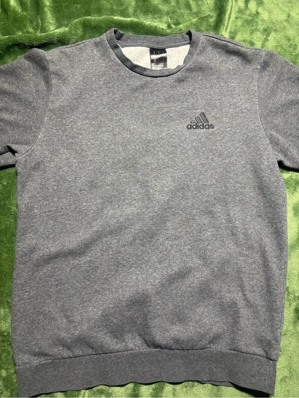 adidas Men's Heather Gray Crewneck Sweatshirt